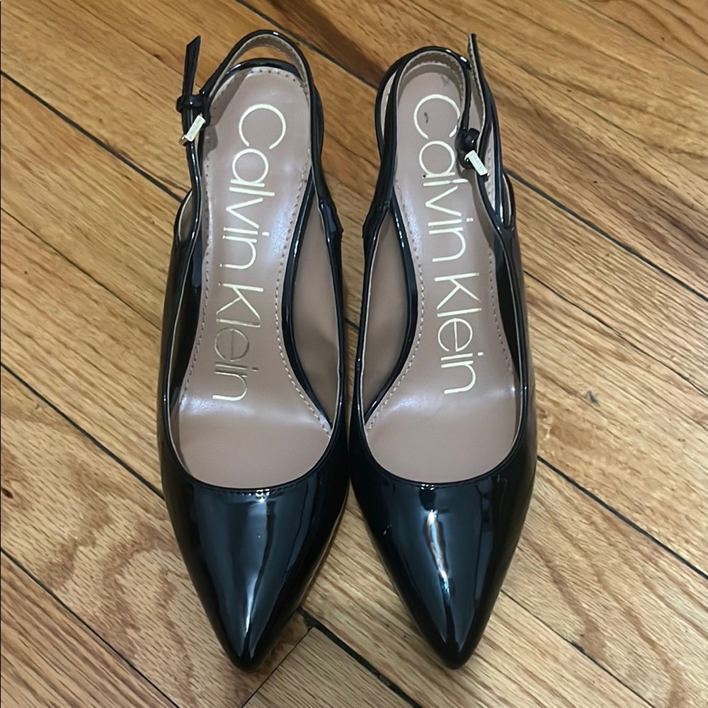 Calvin Klein Black Slingback Heels